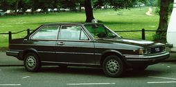 1978 Audi 80 /4000 B2: 2 door version with US spec, as evidenced by the headlamp configuration and enhanced fenders/bumpers