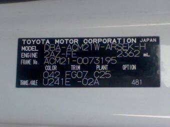 2008 Toyota Ipsum Photos