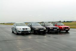 BMW M5,all four generations