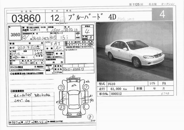 2000 Nissan Bluebird Sylphy Pictures